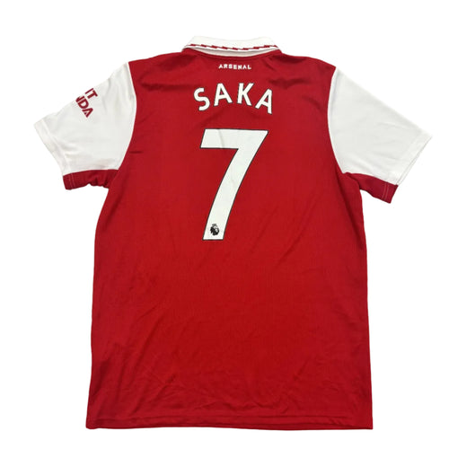 Arsenal 2022-23 Saka Home Kit Adidas (L) Excellent