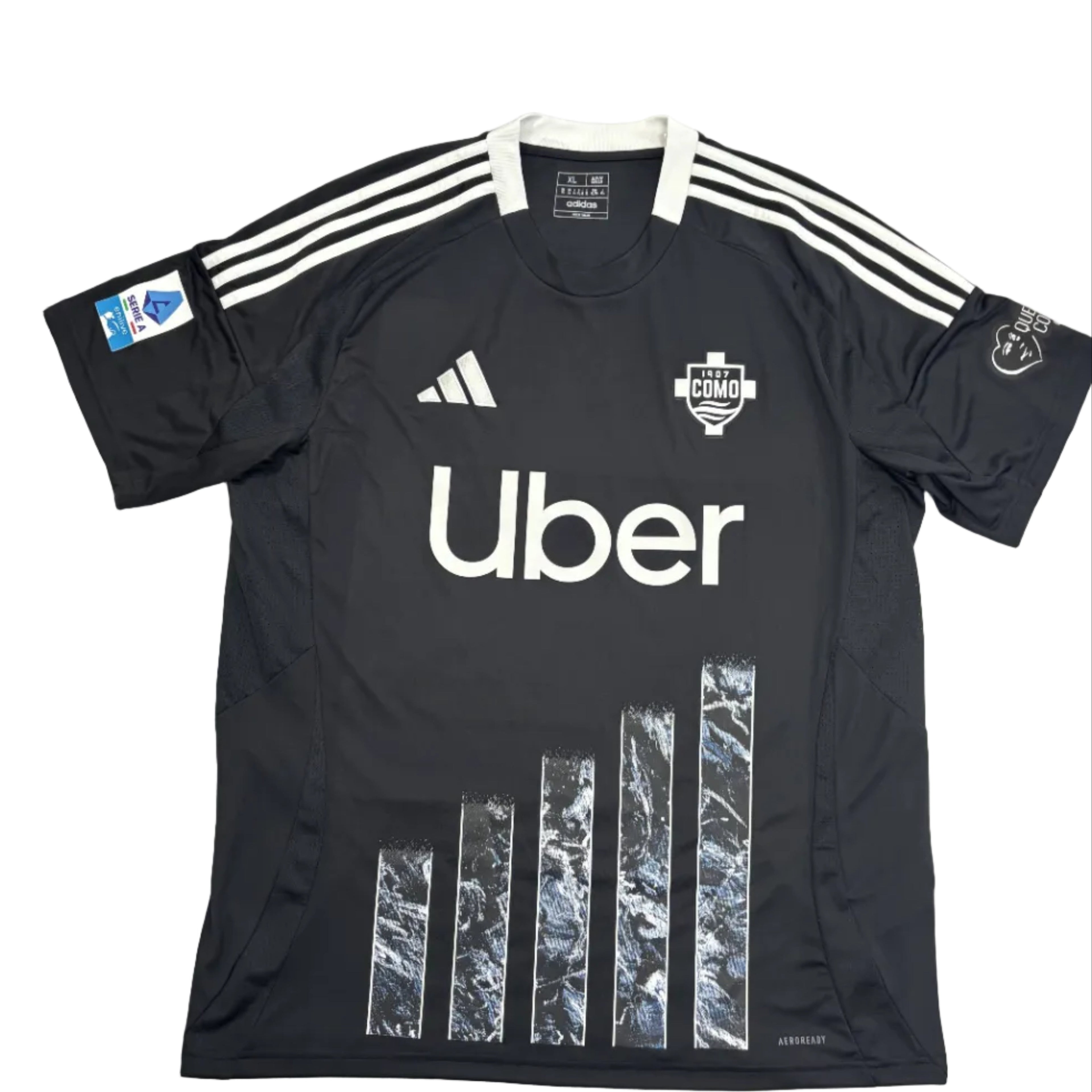 Black sports jersey with Uber logo on a round table